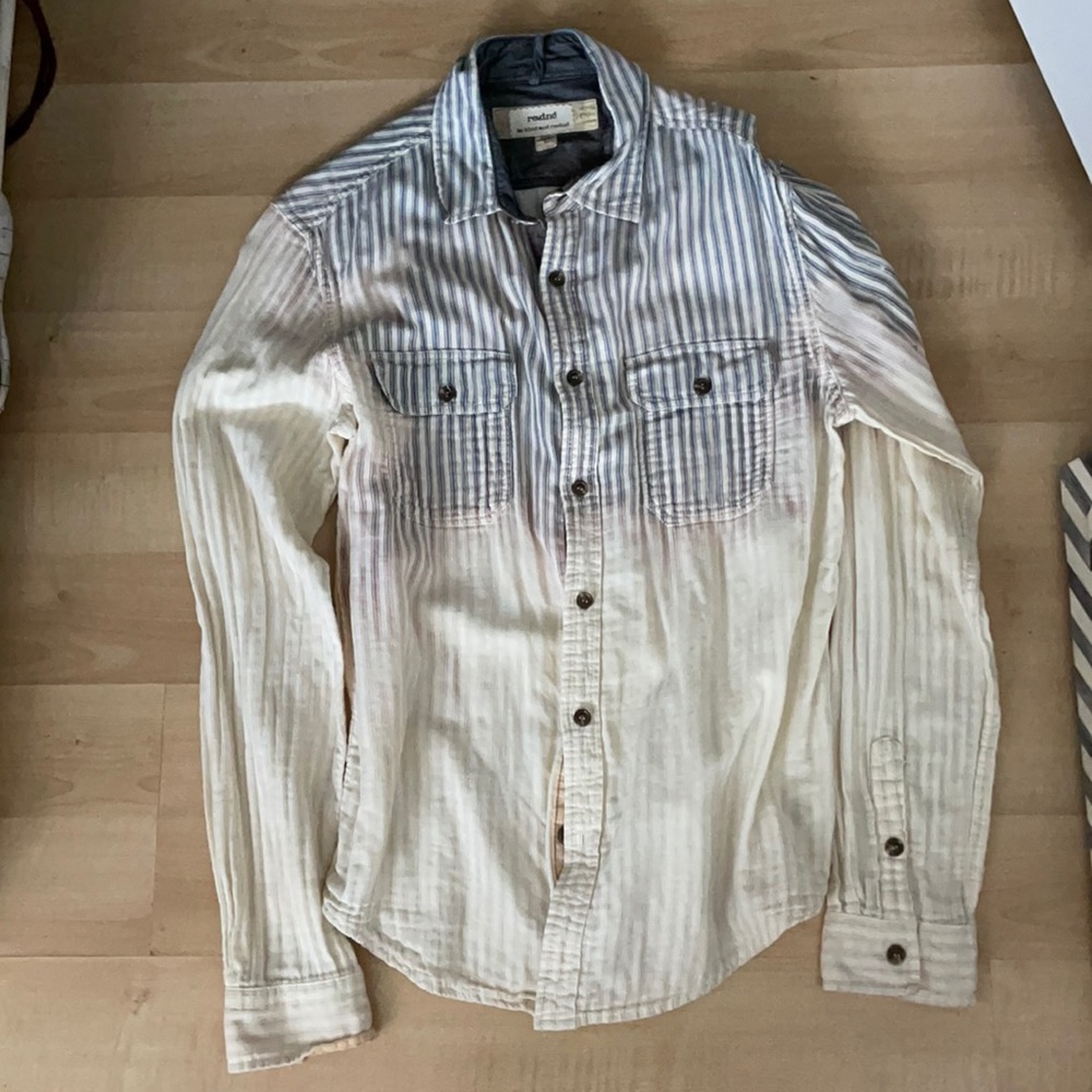 Button down bleach dyed shirt